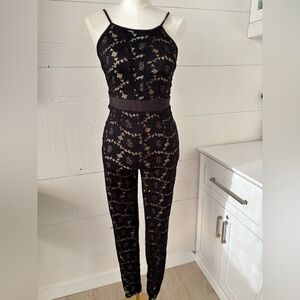 BanJul Black Lace One-Piece Jumpsuit | Formal Prom Evening